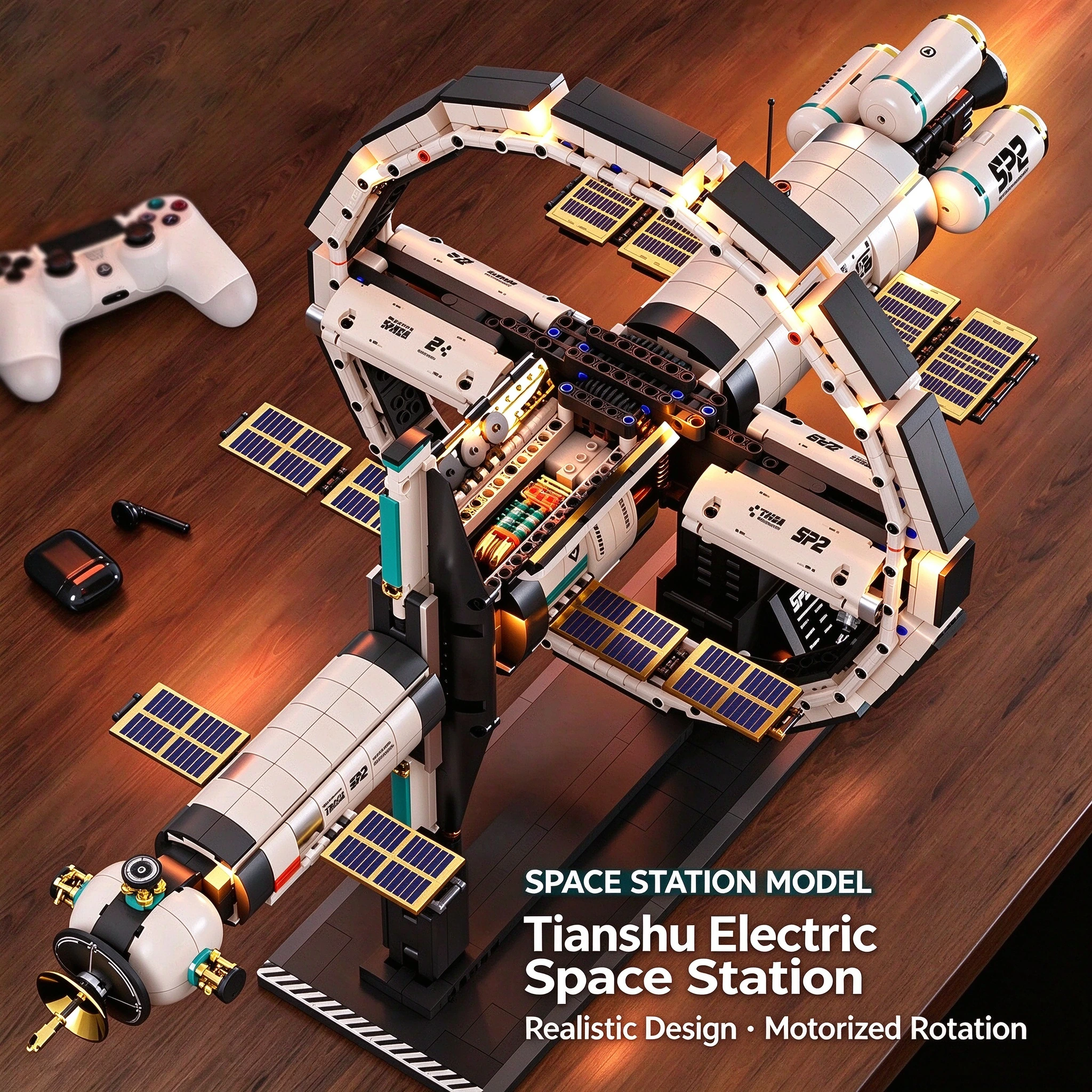 🛰Space Station Building Blocks Set (2221pcs) - Motorized