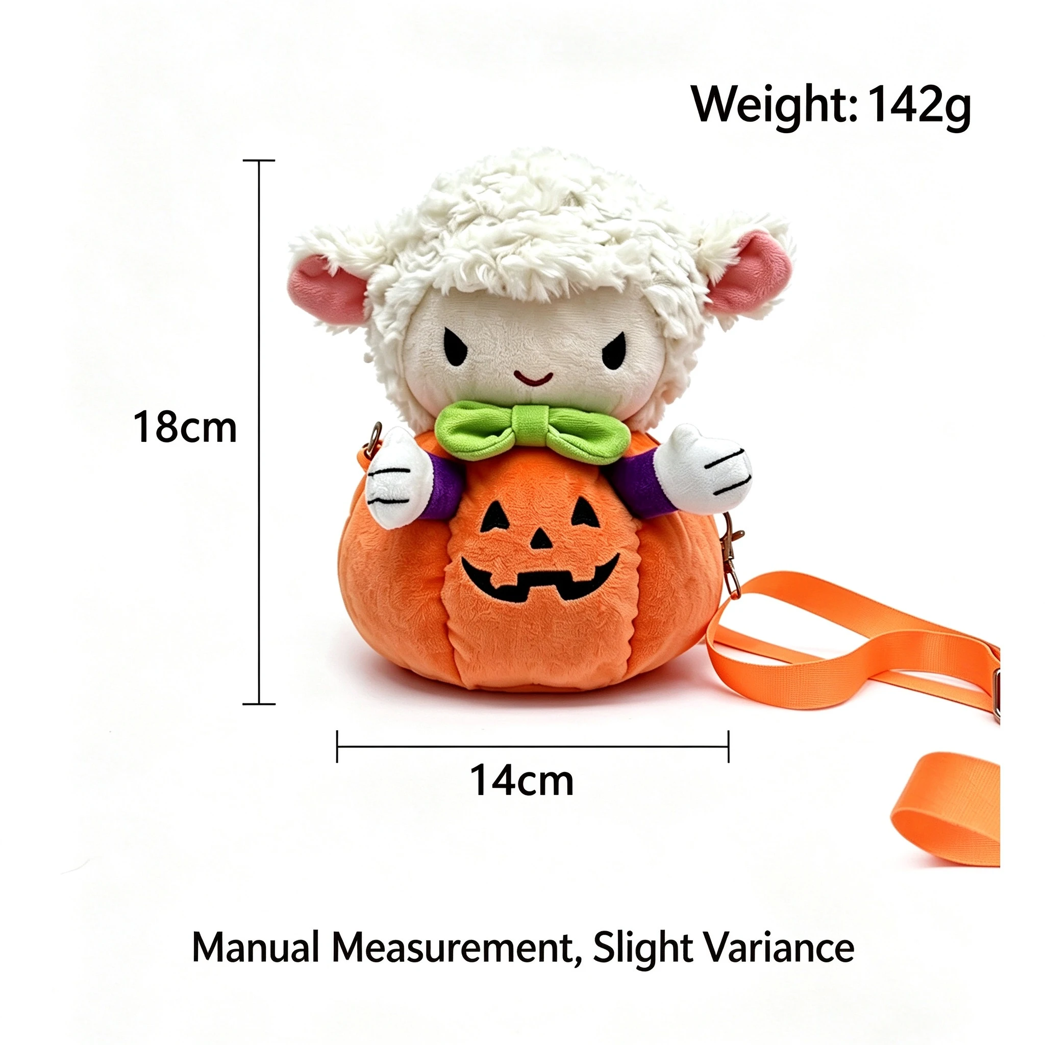Halloween Pumpkin Plush Crossbody Bag
