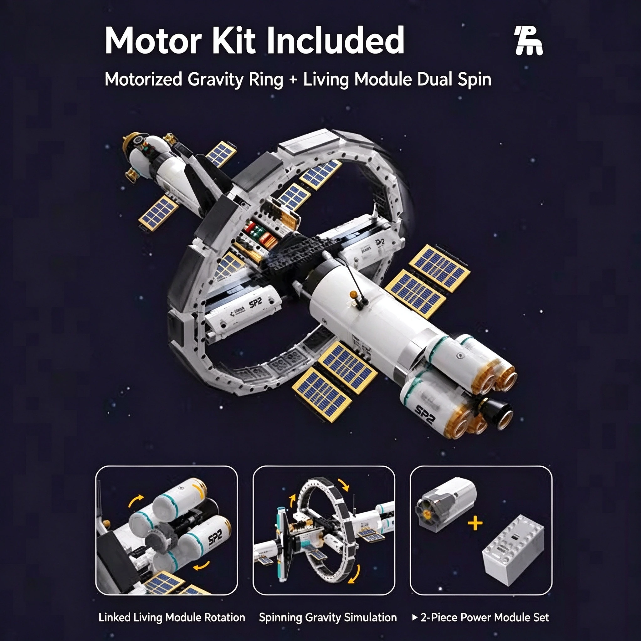 🛰Space Station Building Blocks Set (2221pcs) - Motorized