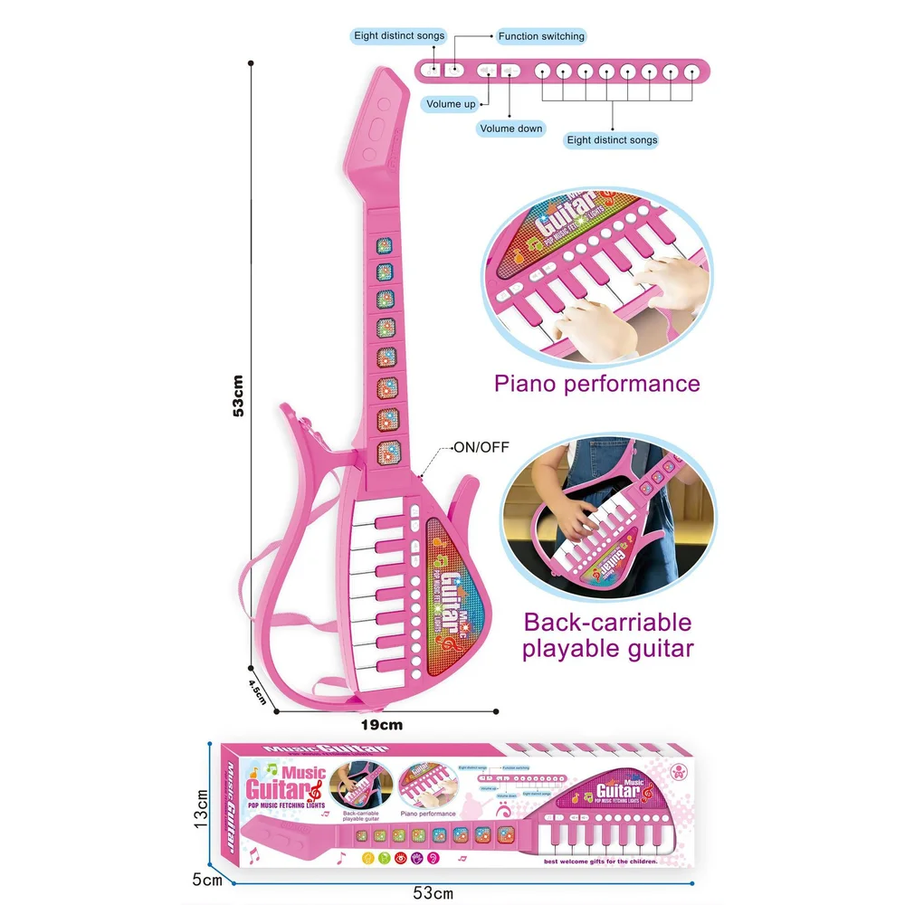 🥰 Toddler Electric Guitar Toy – Light & Music Play Instrument for Kids 3+