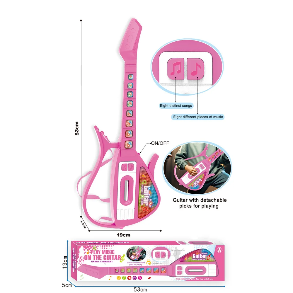 🥰 Toddler Electric Guitar Toy – Light & Music Play Instrument for Kids 3+