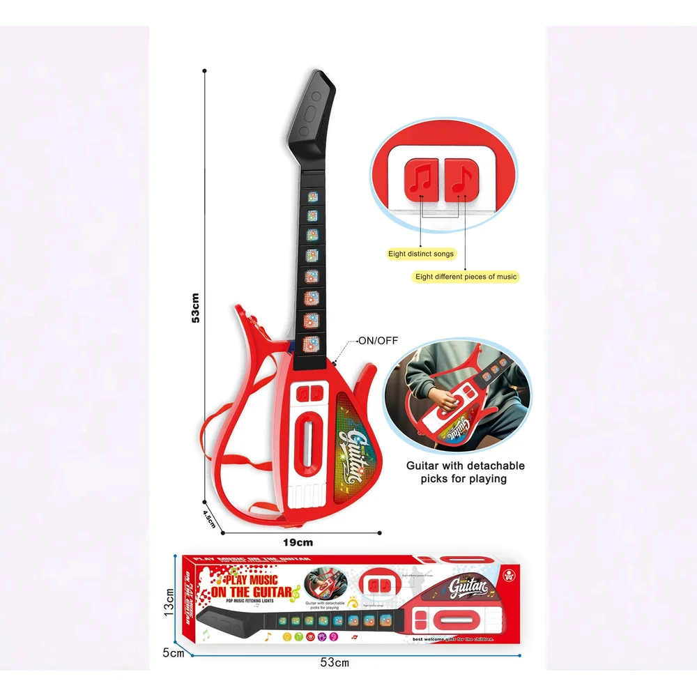 🥰 Toddler Electric Guitar Toy – Light & Music Play Instrument for Kids 3+