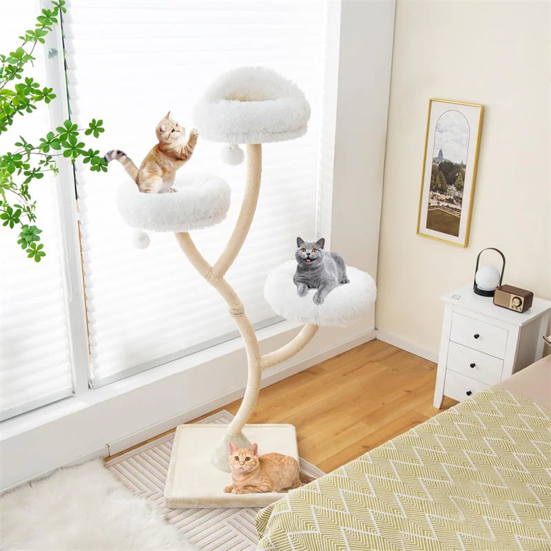 Eletriclife 70" Tall Cat Tree Tower Multi-Level Kitten Activity Center for Large Adult Cats