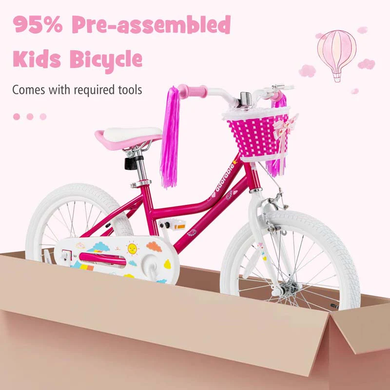 Eletriclife Kids Bicycle 18 Inch with Training Wheels for 6-8 Years Old