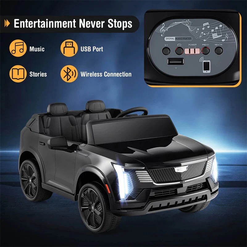 Eletriclife 24V Licensed Cadillac 2-Seater Ride-On Truck Kids Electric Car with Remote Control