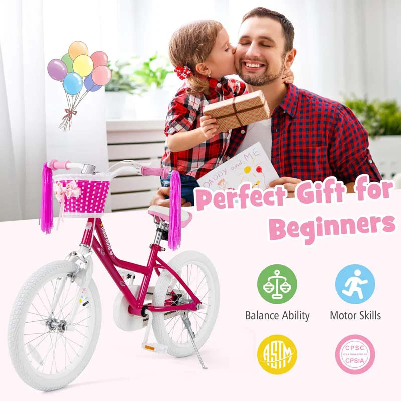 Eletriclife Kids Bicycle 18 Inch with Training Wheels for 6-8 Years Old