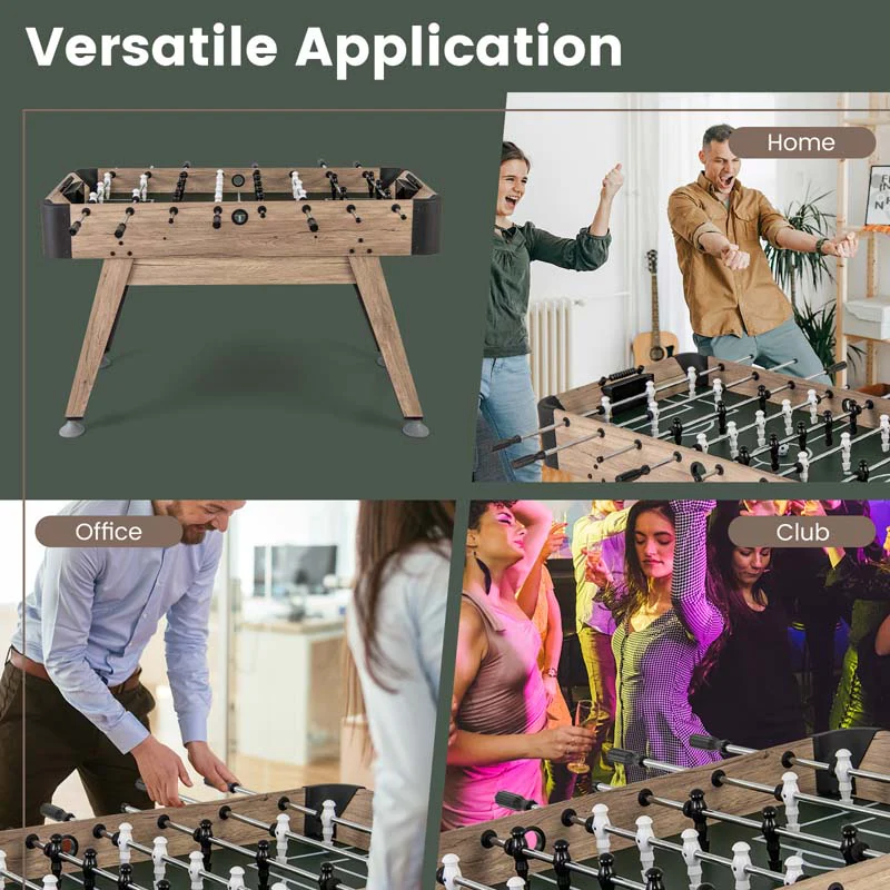 Eletriclife 54 Inch Foosball Table Arcade Soccer Game Table with 2 Balls and 26 Players