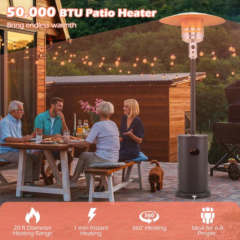 Eletriclife 50000 BTU Propane Patio Heater with Round Table Design