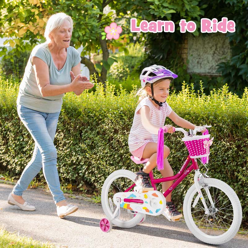 Eletriclife Kids Bicycle 18 Inch with Training Wheels for 6-8 Years Old