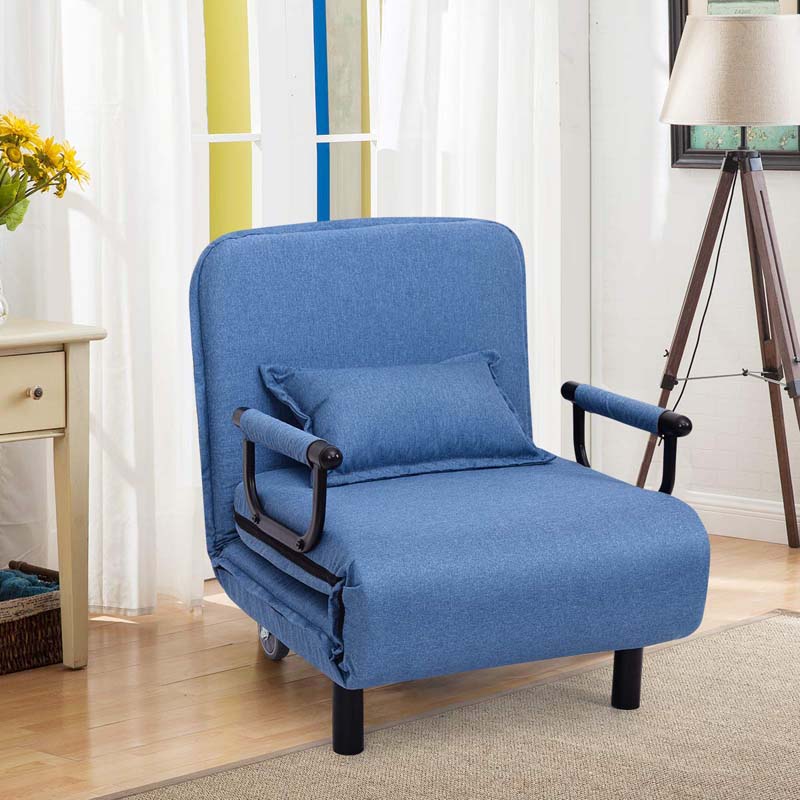 Eletriclife 26.5 Inch Convertible Folding Leisure Recliner Sofa Bed