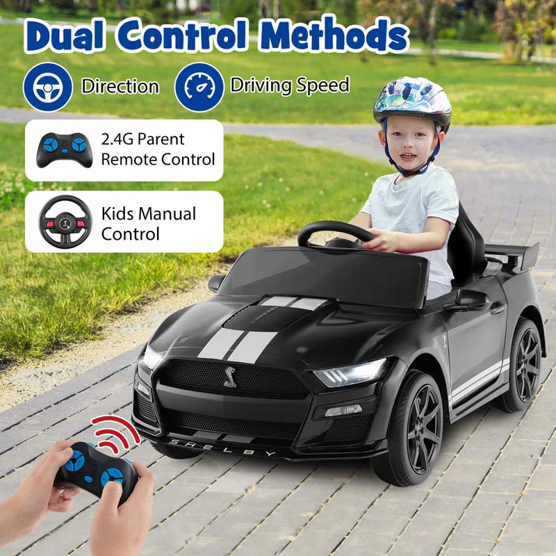 Eletriclife 12V Licensed Ford Mustang Shelby GT500 Kids Ride on Car with Remote Control