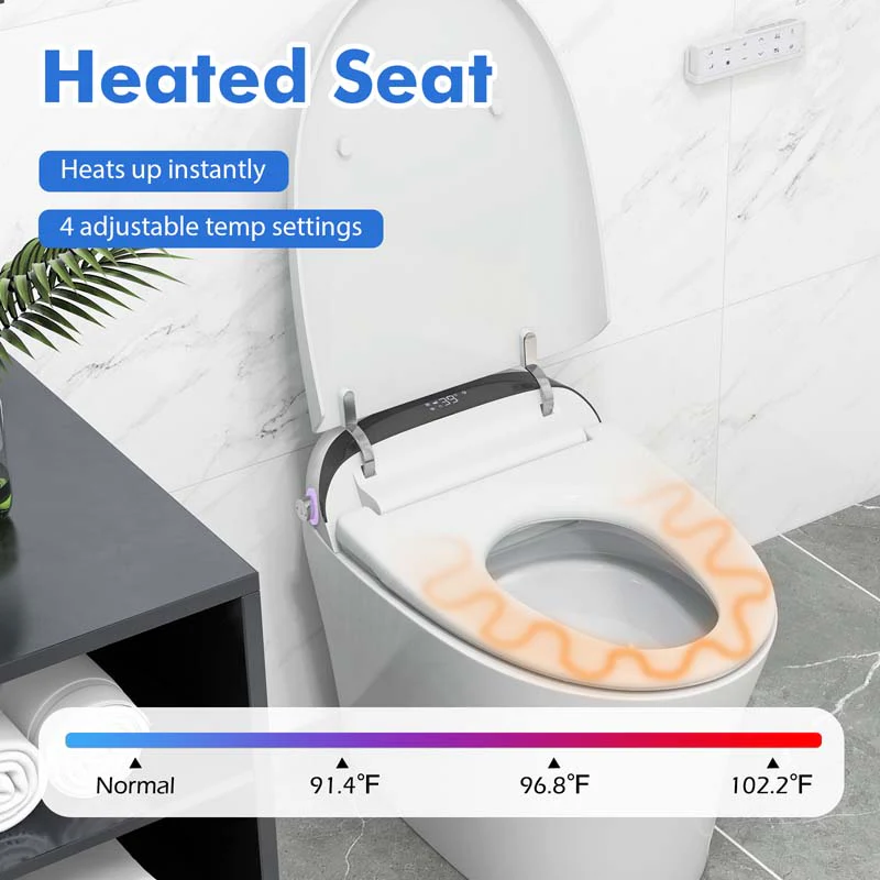 Eletriclife One-Piece Elongated Smart Toilet Bidet 1.28 GPF Dual-flush