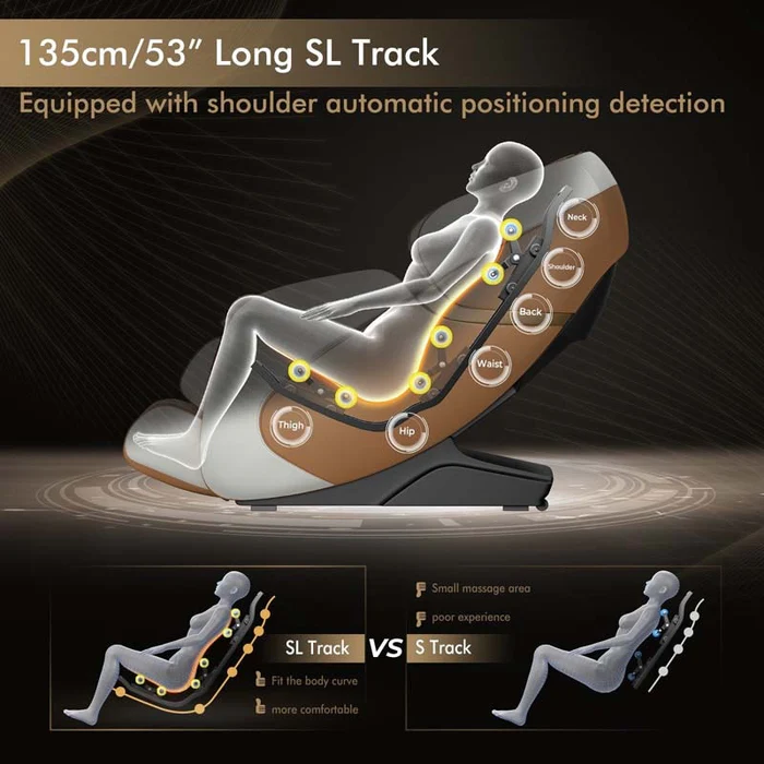 Full Body Zero Gravity Massage Chair with Back Heat System