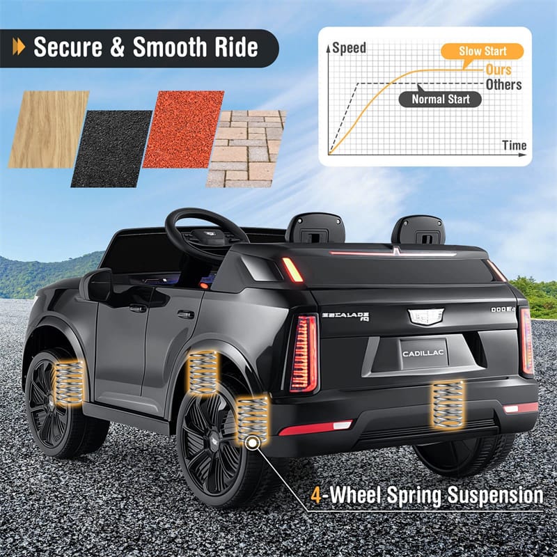 Eletriclife 24V Licensed Cadillac 2-Seater Ride-On Truck Kids Electric Car with Remote Control