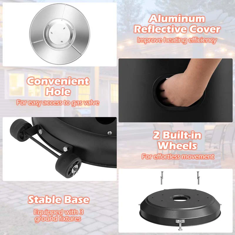 Eletriclife 50000 BTU Propane Patio Heater with Round Table Design
