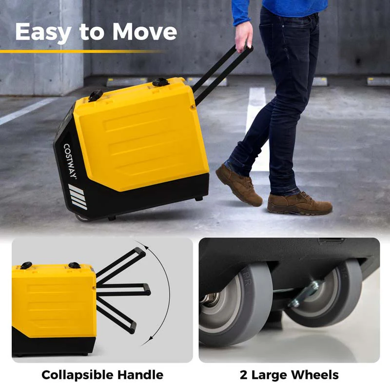 Eletriclife 190 PPD Commercial Dehumidifier with Pump and 2 Wheels