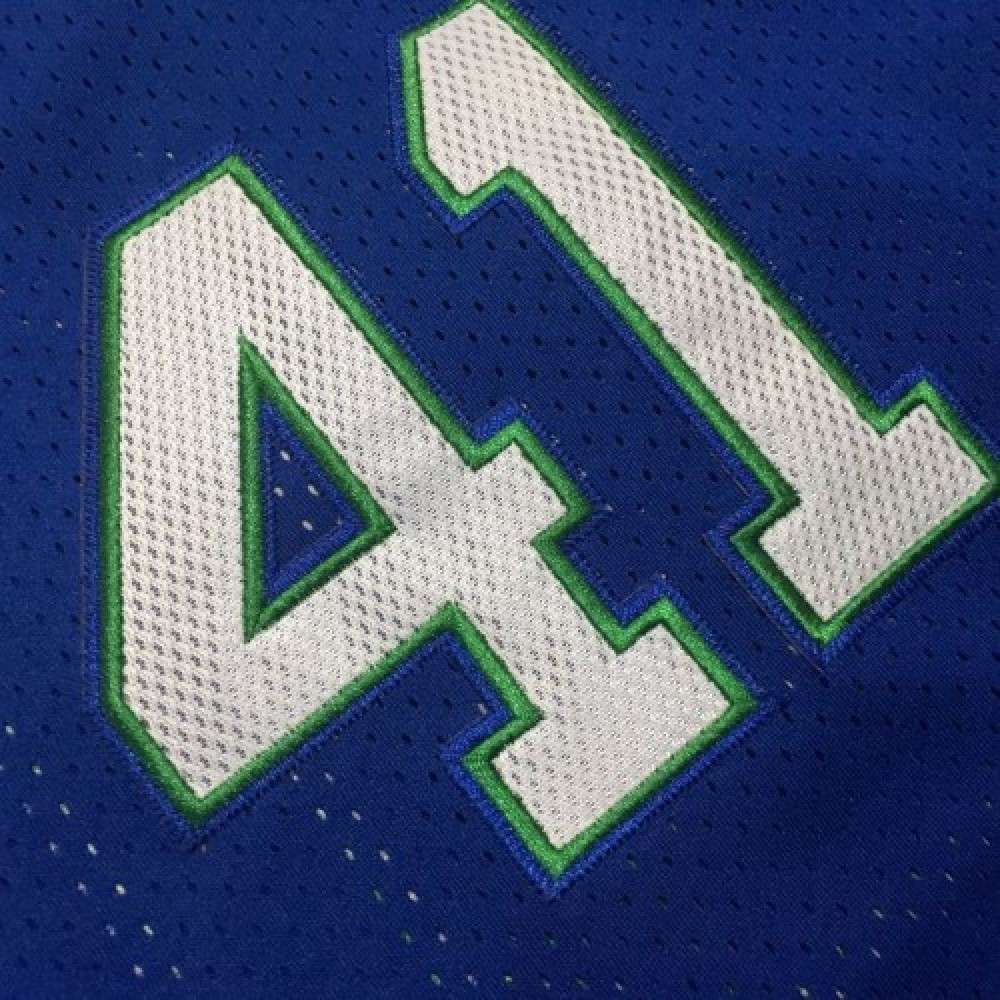 Men's Dallas Mavericks Dirk Nowitzki #41 Throwback Blue 1998-99 Hardwood Classics Jersey