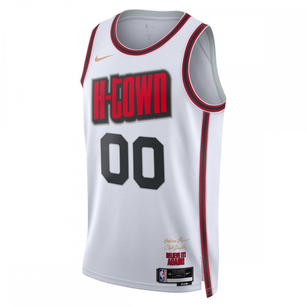 Houston Rockets Nike Unisex 2024/25 Custom Swingman Jersey - City Edition - White