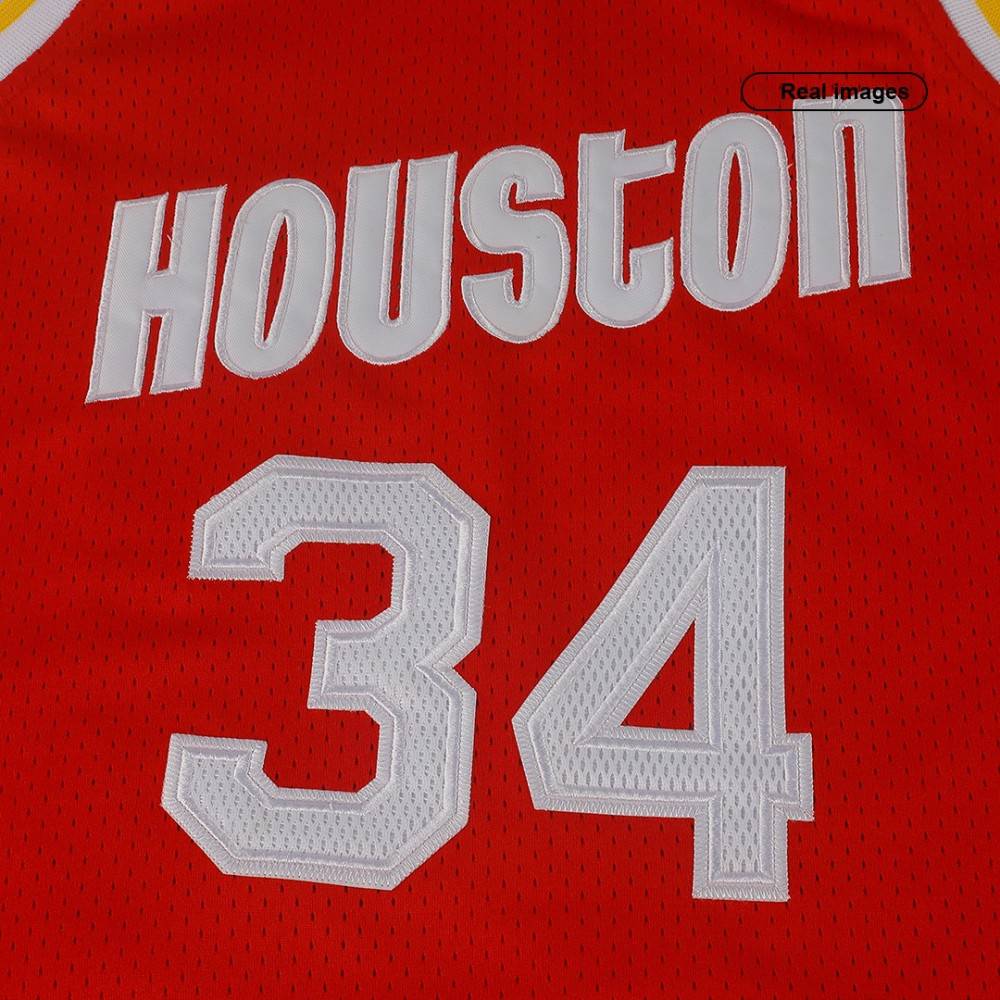 Men's Houston Rockets Hakeem Olajuwon Throwback Red 1993-94 Hardwood Classics Swingman Jersey