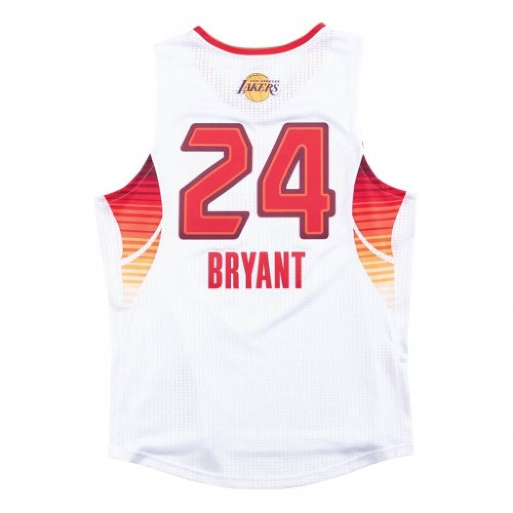 Men's All-Star West 2009 Kobe Bryant #24 White Hardwood Classics Jersey