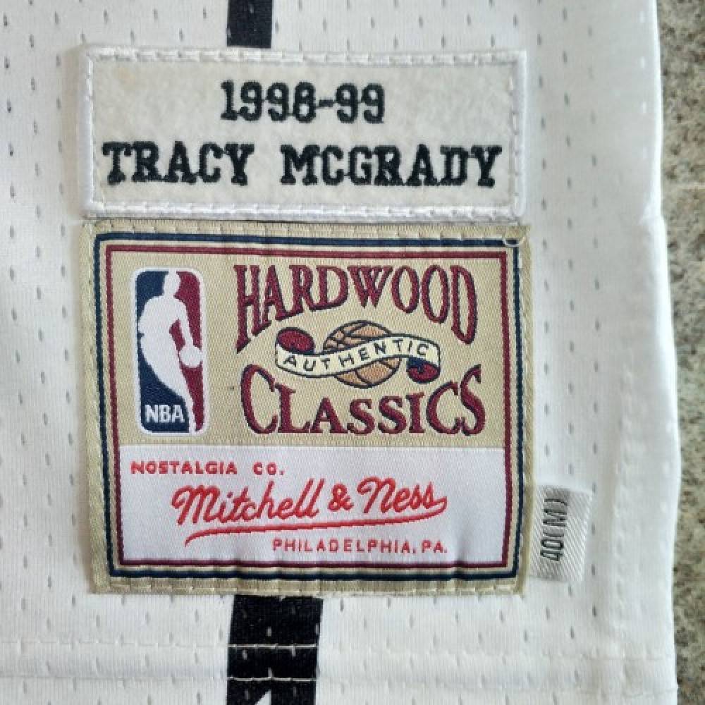 Men's Toronto Raptors Tracy McGrady #1 White 1998-99 Hardwood Classics Swingman Jersey