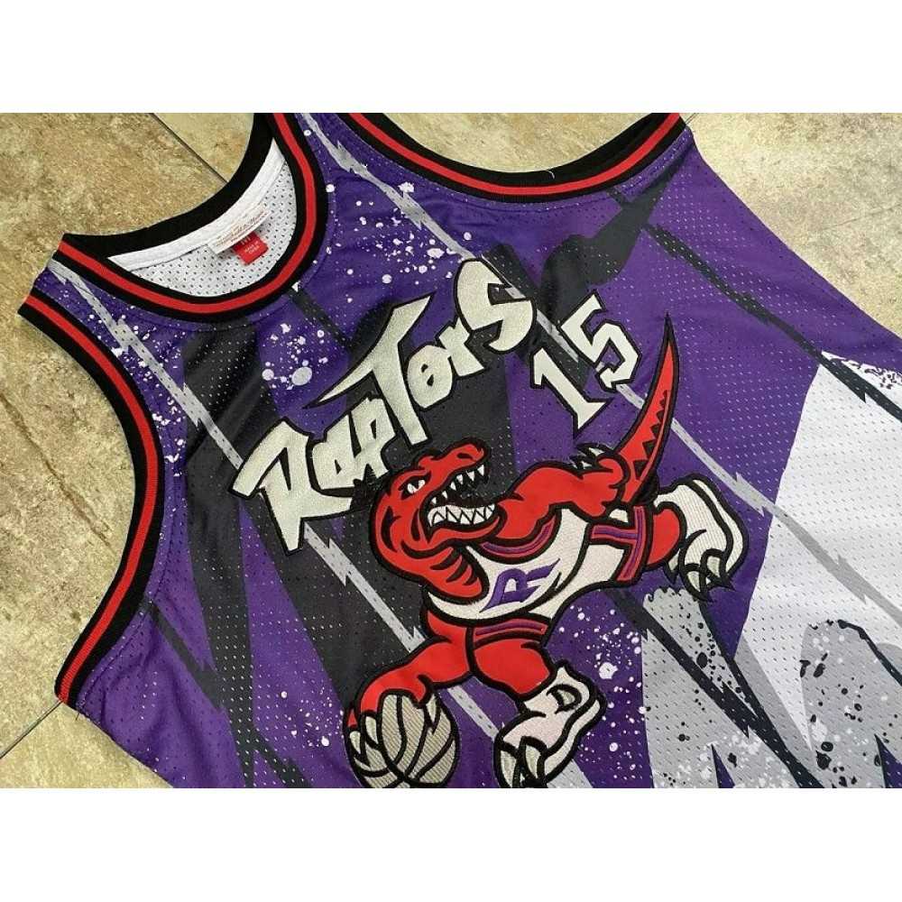 Vince Carter Toronto Raptors Throwback Hardwood Classics 1998-99 Hyper Hoops Jersey - Purple