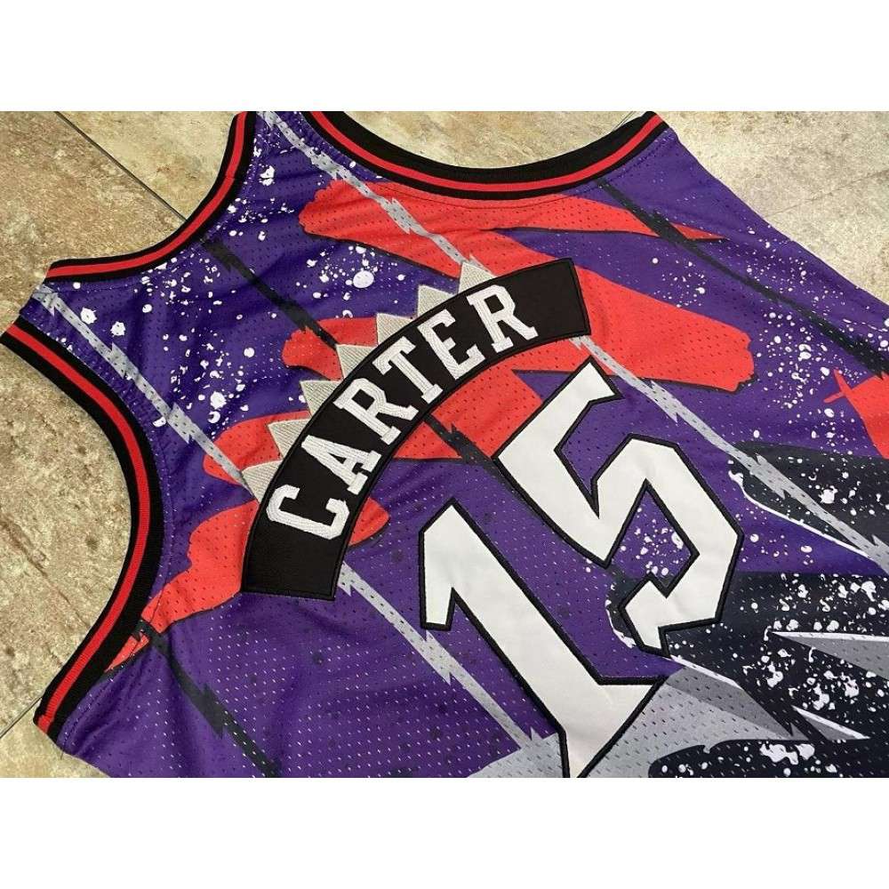 Vince Carter Toronto Raptors Throwback Hardwood Classics 1998-99 Hyper Hoops Jersey - Purple