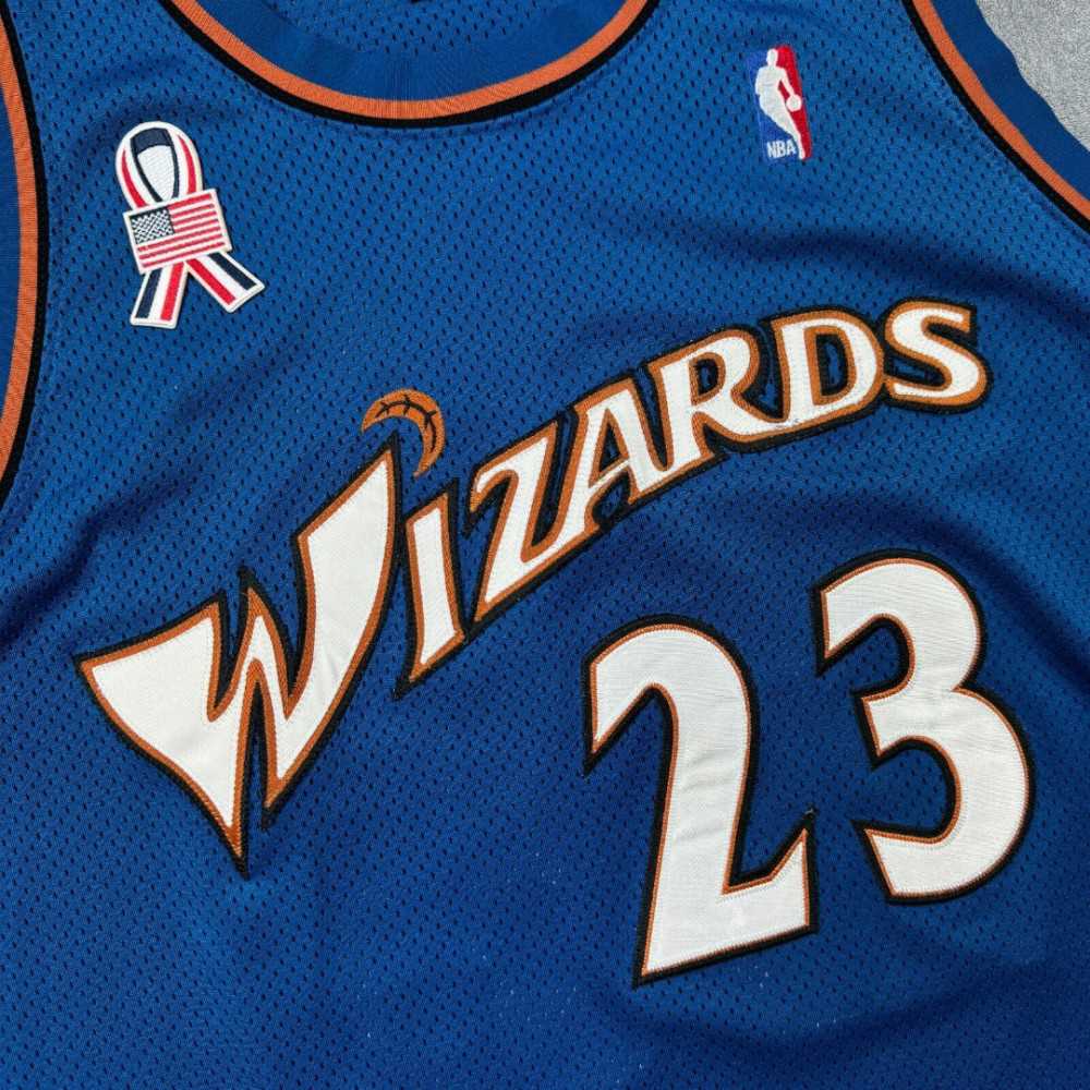 Washington Wizards Michael Jordan #23 Vintage Nike Blue Jersey 911 Patch