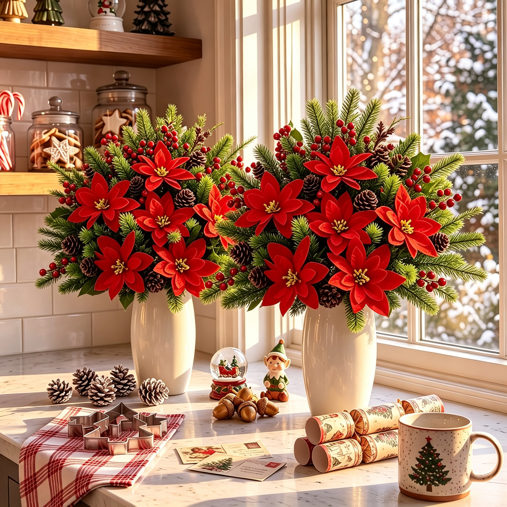 🌺Last Day 50% OFF🔥🎅Christmas Poinsettia Planter Inserts