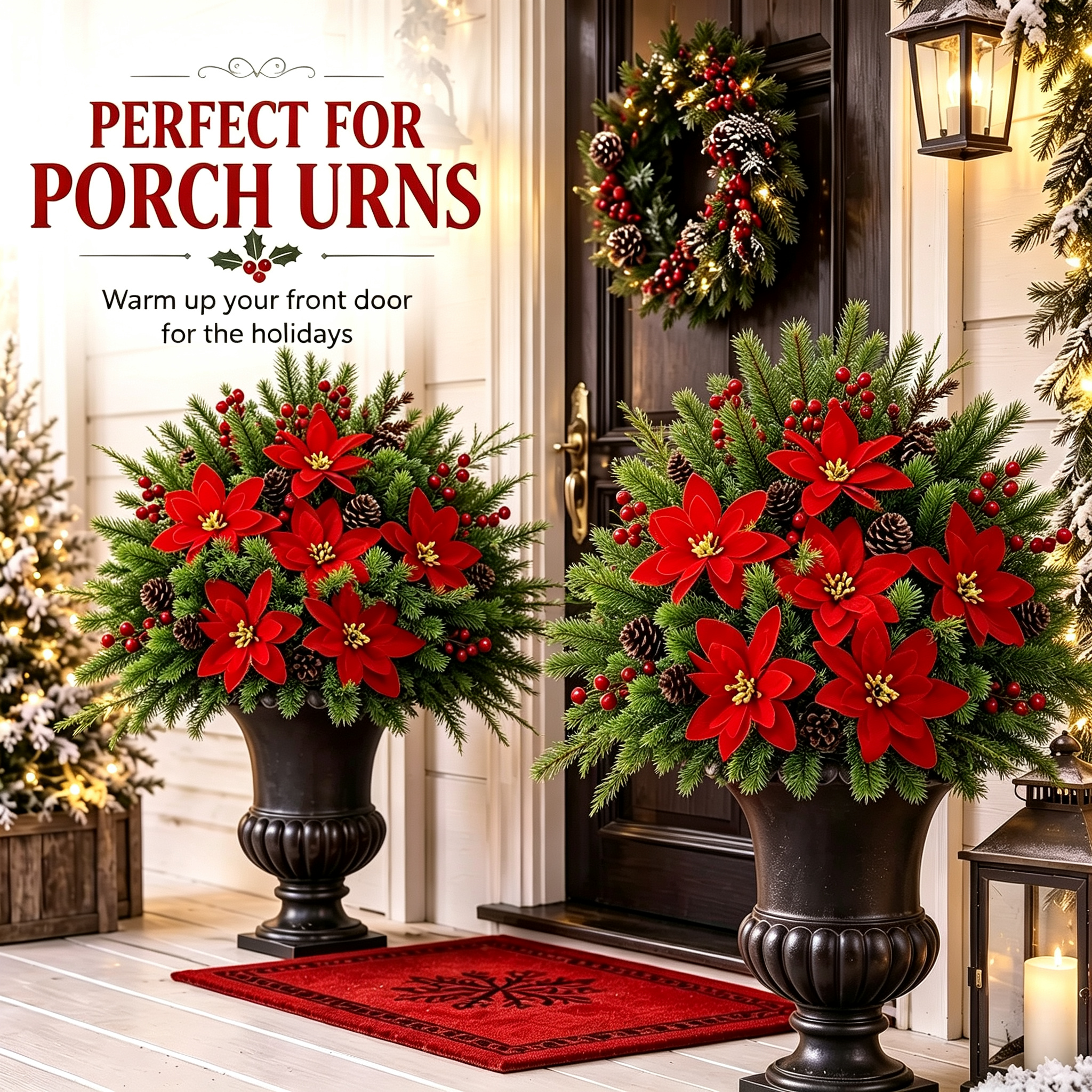 🌺Last Day 50% OFF🔥🎅Christmas Poinsettia Planter Inserts