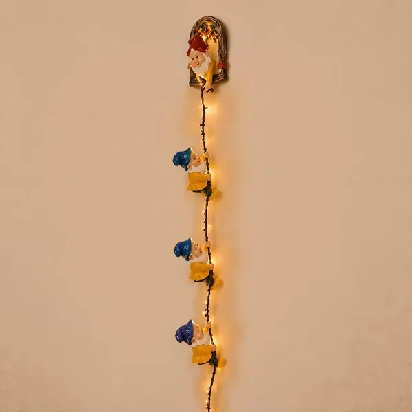 🎅🎄Climbing Gnome Christmas StringLights, Indoor OutdoorWall Hanging Holiday Decor🎄🎅