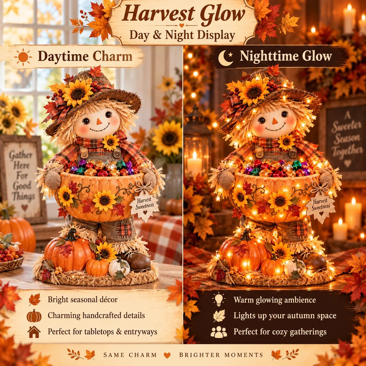 Harvest Glow day and night display