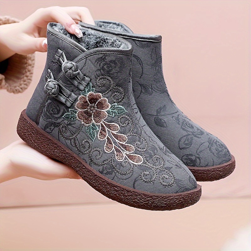 Women'S Winter Warm Fleece-Lined Ankle Boots