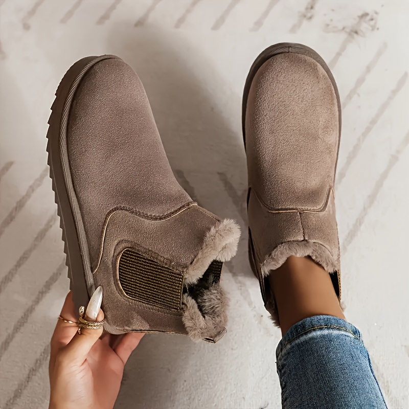 Women’s Cozy Slip-On Winter Ankle Boots – Warm Lined, Non-Slip & Easy On/Off Comfort Shoes