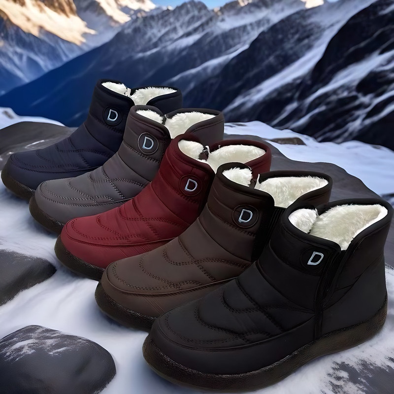 Women’s Insulated Short Snow Boots – Waterproof, Non-Slip, and Extra Warm