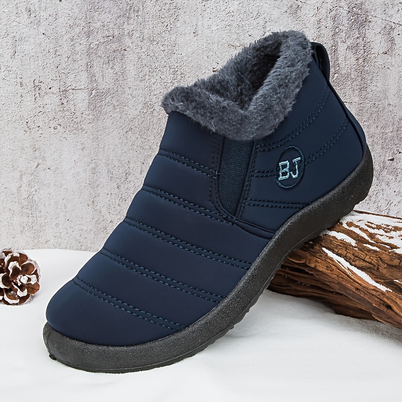 High Quality Women's Winter Boots - Slip-On Ankle Snow Boots with Fleece