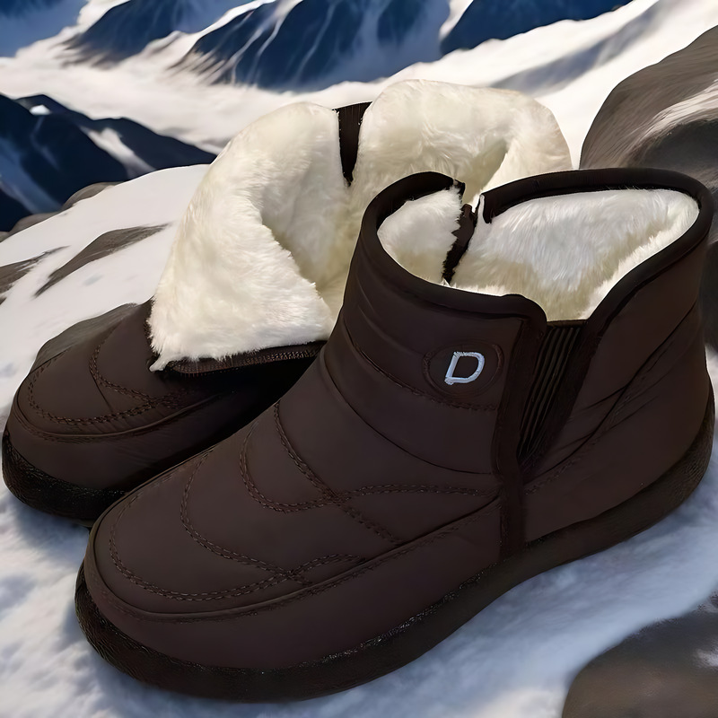 Women’s Insulated Short Snow Boots – Waterproof, Non-Slip, and Extra Warm