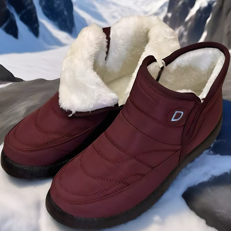 Women’s Insulated Short Snow Boots – Waterproof, Non-Slip, and Extra Warm