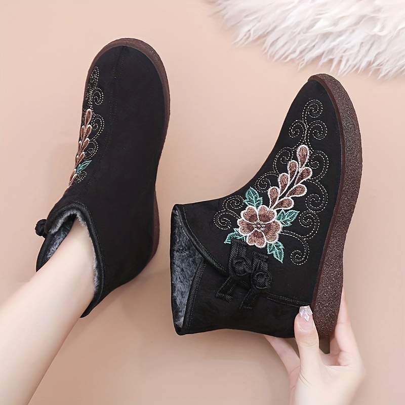 Women'S Winter Warm Fleece-Lined Ankle Boots