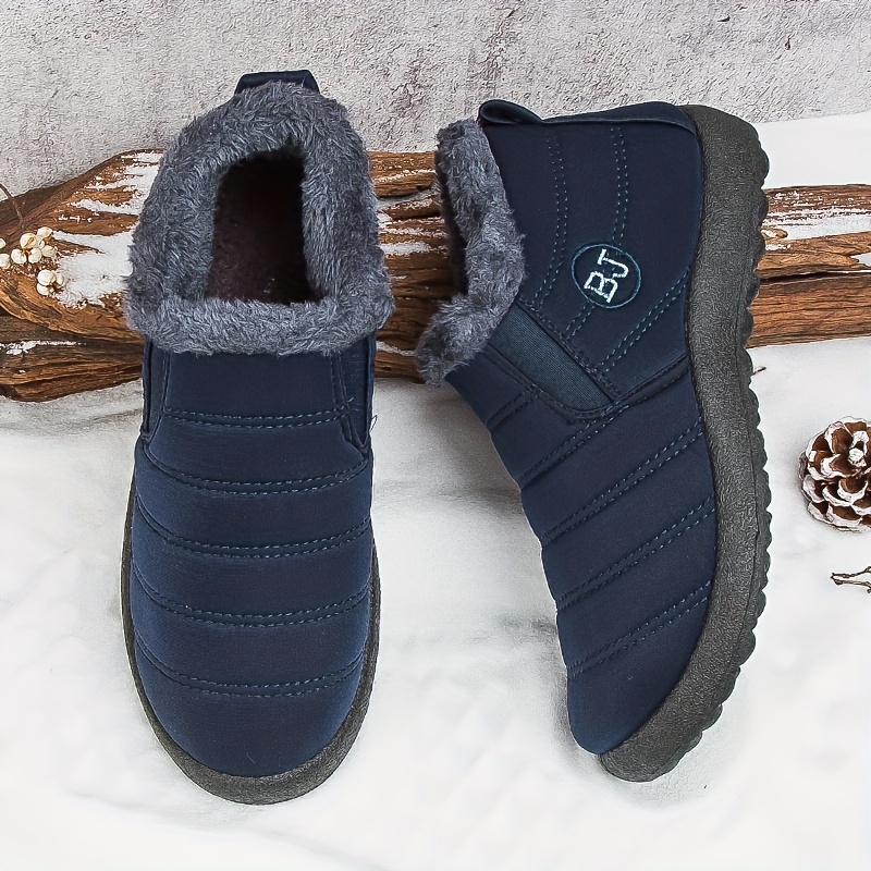 High Quality Women's Winter Boots - Slip-On Ankle Snow Boots with Fleece