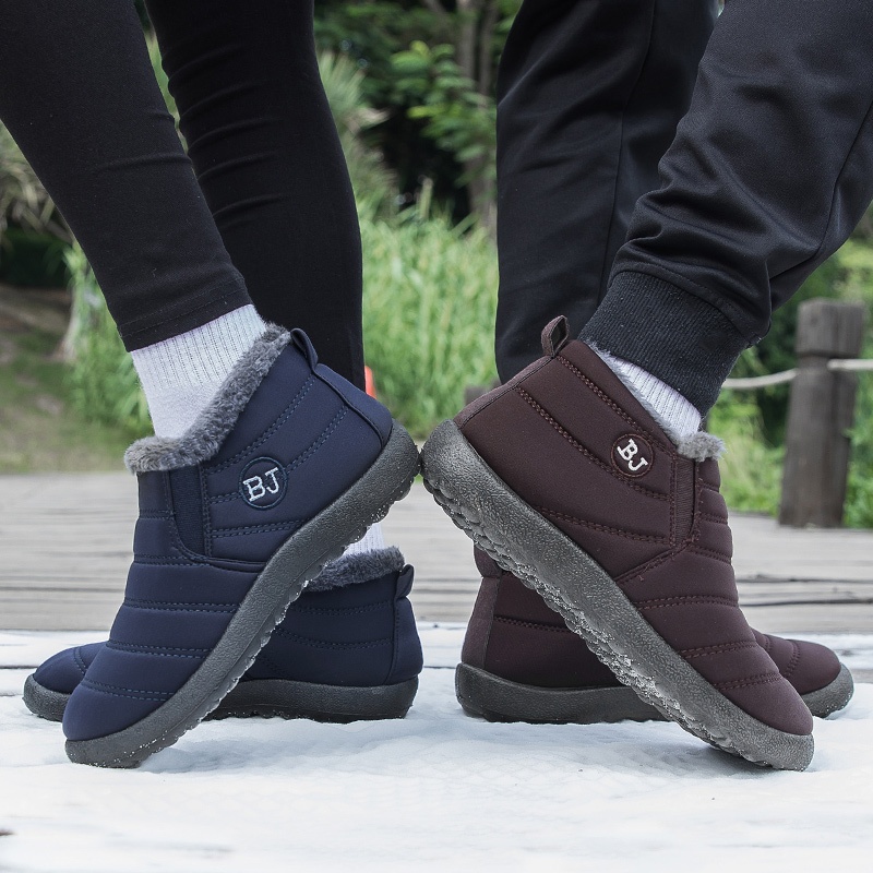 High Quality Women's Winter Boots - Slip-On Ankle Snow Boots with Fleece