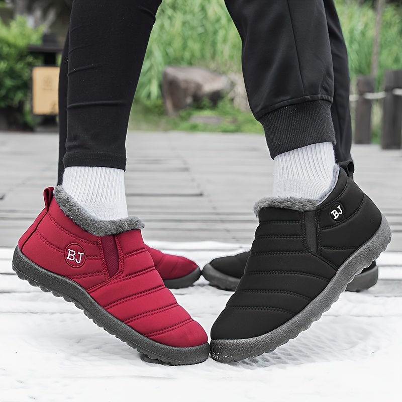 High Quality Women's Winter Boots - Slip-On Ankle Snow Boots with Fleece