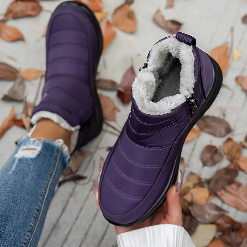 Women’s Insulated Snow Boots – Waterproof, Non-Slip & Fur Lined | Comfortable Warm Winter Shoes for Mature Women