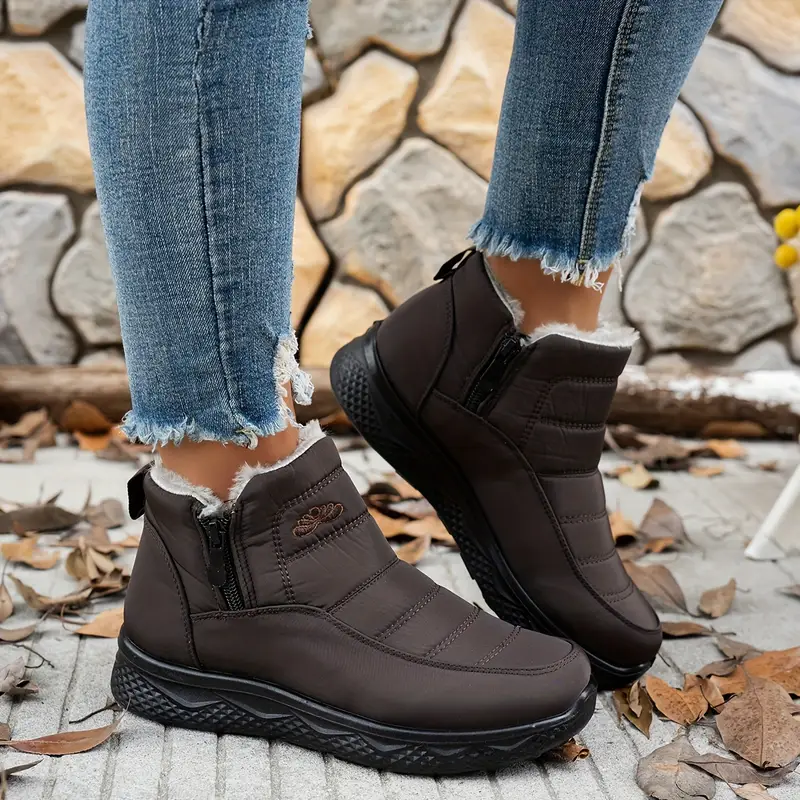 Women’s Insulated Snow Boots – Waterproof, Non-Slip & Fur Lined | Comfortable Warm Winter Shoes for Mature Women