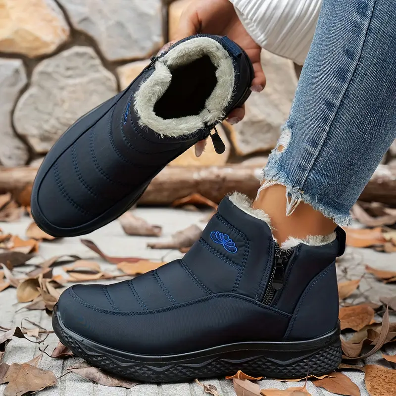 Women’s Insulated Snow Boots – Waterproof, Non-Slip & Fur Lined | Comfortable Warm Winter Shoes for Mature Women