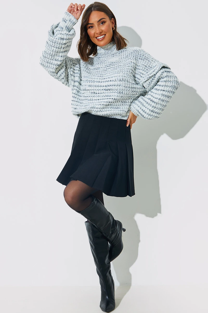 Pleated Mini Skirt