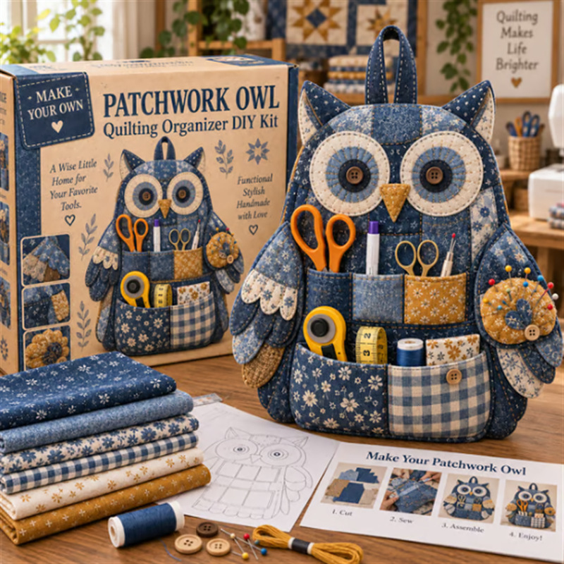 🧵 Beginner-Friendly DIY Animal Sewing Caddy Kit