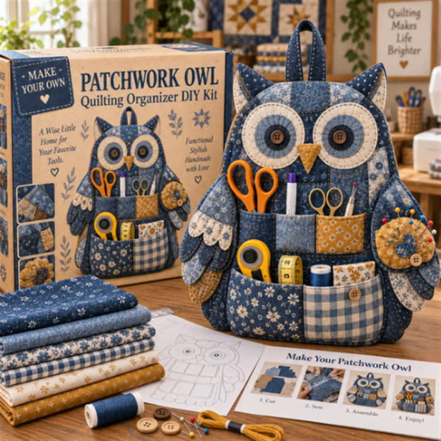 🧵 Beginner-Friendly DIY Animal Sewing Caddy Kit