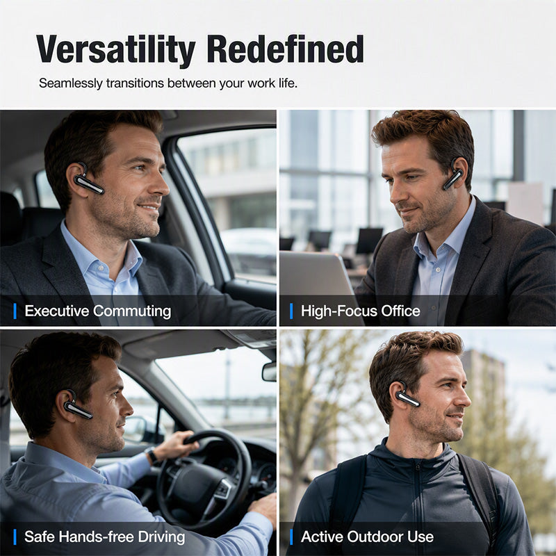 Bluetooth Earpiece for Work Commuting and Outdoor Use