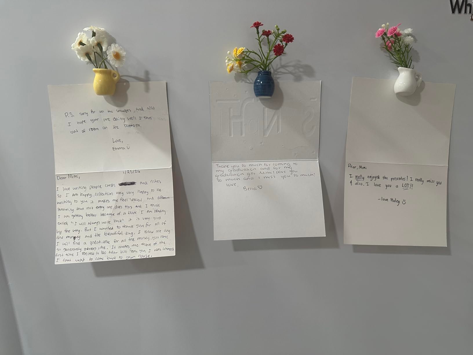 Beautiful to display cards from grands for my frig.